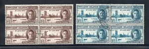 Pitcairn islands Used Block 4 stamps 1946 Victory Set - Picture 1 of 2