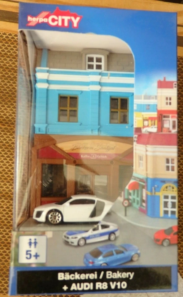 herpa CITY 800013 panetteria AUDI R8 V10 bianca 1 64