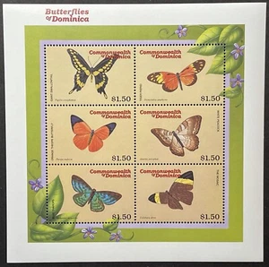 DOMINICA BUTTERFLY STAMPS 2000 MNH BUTTERFLIES SWALLOWTAIL WILDLIFE INSECT MOTH - Picture 1 of 1