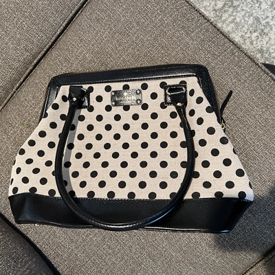 Cartera vintage Kate Spade Belltown Marcela lunares aprox 16" X 11 1/2" Foto 1 de 4