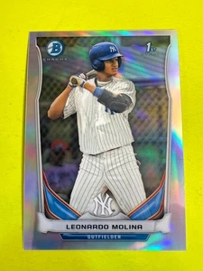 Refractor cromado Bowman 69616 2014 #BCP20 Leonardo Molina Yankees RC/500 - Imagen 1 de 2