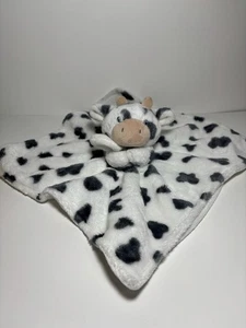 Carters COW Plush Baby Security Blanket Gray White Spotted Lovey Discoloration - Picture 1 of 10