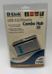 D-Link DFB-H7 4 USB 2.0 Ports At Up To 480Mbps 3-1394 Firewire At 400 Mpbs NIB - Picture 1 of 6