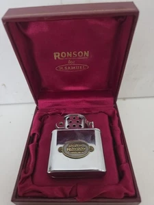 Lovely Vintage Stainless Ronson Storm Cigarette Lighter Original Box Working - Picture 1 of 6