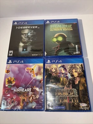 LOT OF 4 LIMITED RUN GAMES OBSERVER AIRHEART ARMED EMETH STEALTH BRAND NEW ESRB! - Image 1 of 4