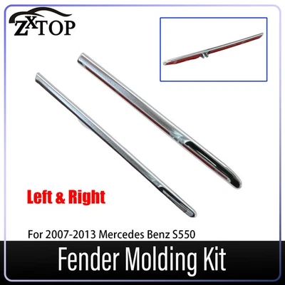 1 par de molduras de guardabarros delantero para Mercedes-Benz S350 S400 S450 S550 S600 Foto 1 de 4