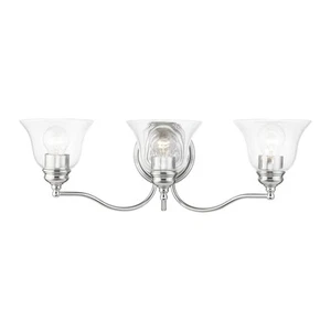 Livex Lighting 16933 Moreland 3 Light 24"W Commercial Vanity - Chrome - Picture 1 of 12