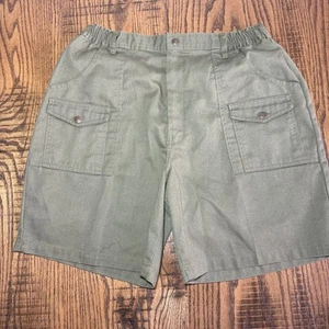 Boy Scouts America Shorts Mens 36 Green BSA Official Uniform Stretch Waist - Picture 1 of 7