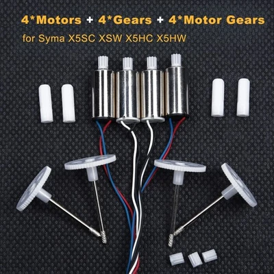 Für Syma X5SC X5SW X5HC X5HW RC Fertig Teile Motor+ Zahnrad Satz 2x CW Motoren - Bild 1 von 4