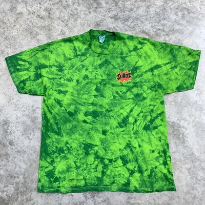 Camisa Surge De Colección Para Hombres XL Verde Tie Dye Soda Pop Gráfico Hanes Años 90 Foto 1 de 4