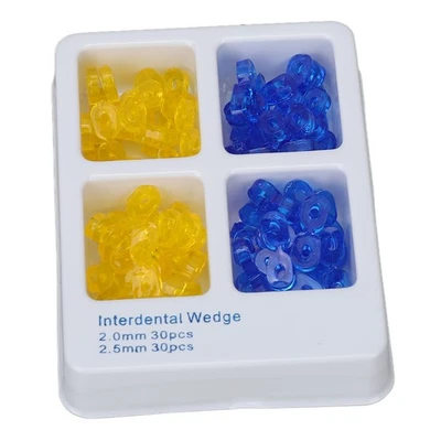 Separador de dientes higéico de alta dureza de goma elástica con cuña dental 60 piezas IWZX Foto 1 de 4