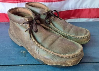 Botas de conducción Twisted X Chukka sin usar, en caja, para mujer 10 M de cuero marrón con cordones WDM0001 Foto 1 de 4