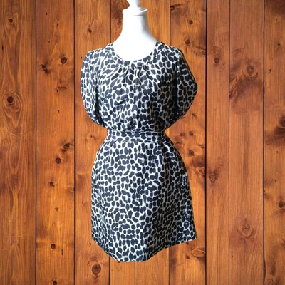 Vestido para mujer Kate Spade talla 8 Dorothy seda estampado de leopardo recorte espalda con cinturón Foto 1 de 4