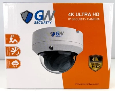 GW Security GW8533MIC 4K Ultra HD IP Dome Camera PoE AI Night Vision New - Image 1 of 4