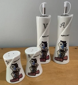 Arte En Casa Salt & Pepper Shaker And Oil & Vinegar Cruet - Picture 1 of 11