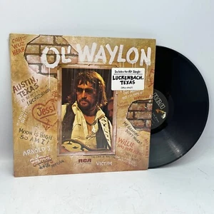 Waylon Jennings Ol' Waylon 1977 Reissue Vinyl LP Shrink Luckenbach Hype Sticker - Picture 1 of 1