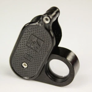 Einschlag Klapp Lupe 10x Linse ZirkelK Bakelit Juwelier Uhrmacher 10fach Loupe - Bild 1 von 11