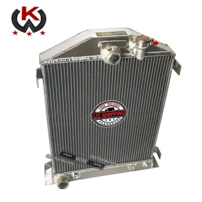 Radiador de aluminio apto para Ford 1932 32 picado en caliente para motor Ford HI-Boy núcleo de 20" H Foto 1 de 4