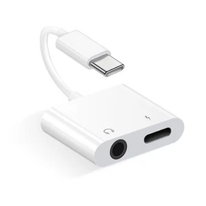 2in1 Type C to 3.5mm Charger Headphone AUX Audio Jack for Samsung S22 S21 S20+ - Picture 1 of 12