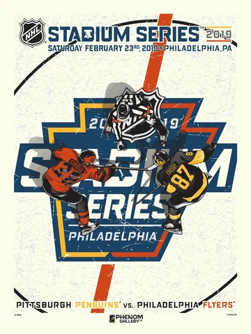 Claude Giroux Stadium Series '19 - Penguins vs Flyers 18" x 24" Serigraph Print Cover