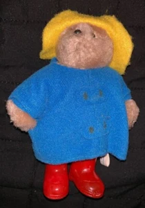 Vintage Paddington Bear Plush Blue Coat Red Boots Teddy 4” Mini 1994 Jointed - Bild 1 von 4