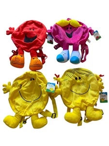 Mr Men Back Packs Brand New Set of 4 Great Gift - Picture 1 of 8