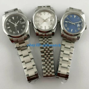 Reloj de pulsera automático pulido 39 mm estéril esfera romana luminosa cristal zafiro - Imagen 1 de 13
