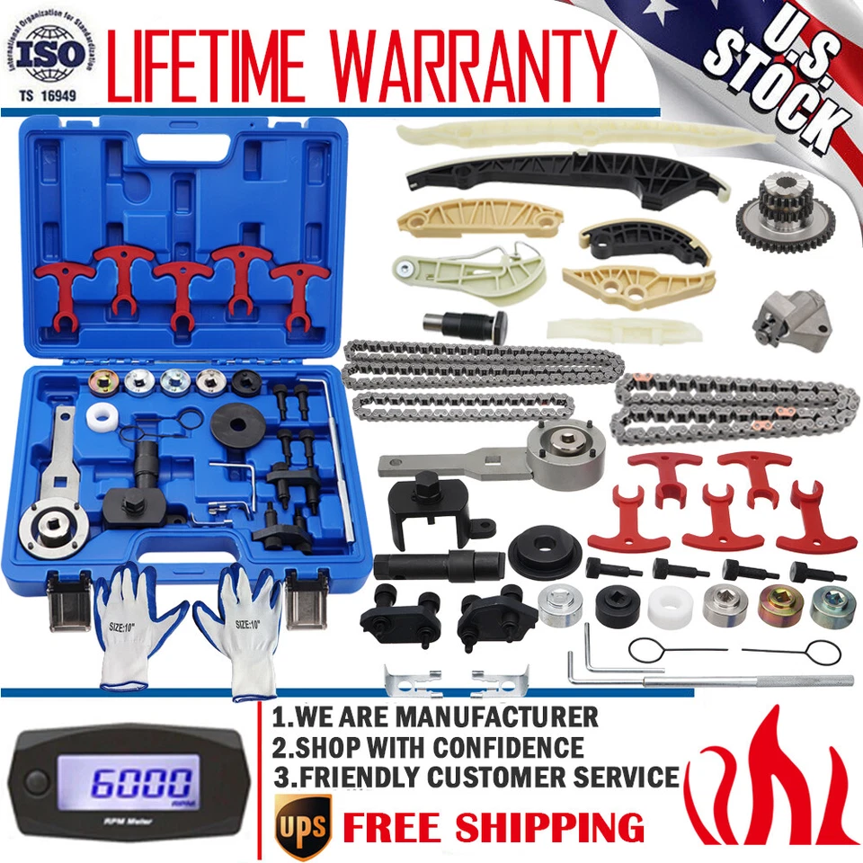 Timing Chain & Tool Kit For 2014-2020 Audi VW 1.8 2.0 TSI Jetta GTI Passat A4 A6 — 第 1/4 张图片