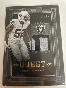 2016 Panini Quest Materials 11/25 Jersey Khalil Mack Raiders Chargers Player Wor - Picture 1 of 2