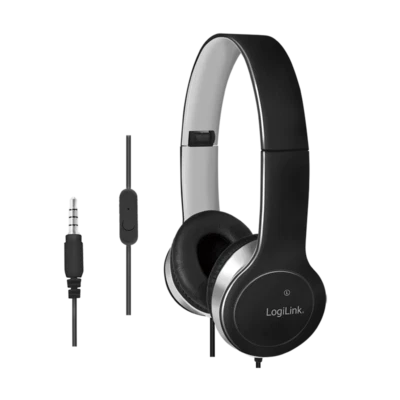 Headset Stereo Mikrofon Kopfhörer Overear PC Smartphone Computer Laptop Schwarz - Bild 1 von 4