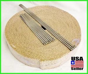 "KIT DE LAZOS DE ACERO INOXIDABLE ENVOLVENTE DE ESCAPE BRONCEADO DE DOBLE ESPESOR DE 2" DE ANCHO 100 FT - Imagen 1 de 3