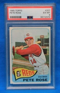 1965 TOPPS # 207 Pete Rose PSA 6 EX-MT # 96112979  CINCINNATI REDS !!!!! - Picture 1 of 2