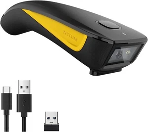 NETUM QR Code Scanner, Mini Barcode Scanner Bluetooth WiFi Compatible - Picture 1 of 8