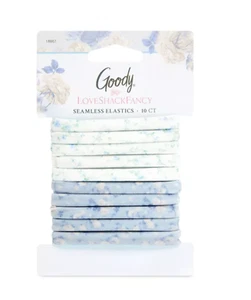 IN HAND Goody x LoveShackFancy Elastics Everblooming Rosettes & Ivy 10ct Blue - Picture 1 of 4
