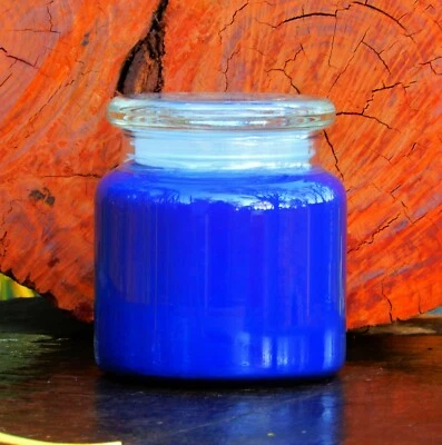 900 g 150 horas azul vainilla cera de soja perfumada y mecha de algodón tarro de vidrio + amortiguador Foto 1 de 4