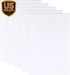 5 Sheets 3Mm White Foam Boards 11.8X7.8" Rectangle Foam PVC Sheet Poster Board M - Picture 1 of 8