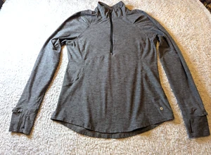 Chaqueta deportiva con cremallera deportiva Apana Yoga para mujer M gris jaspeado agujeros para los pulgares correr - Imagen 1 de 12