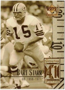 Bart Starr 1999 Upper Deck Century Legends # 41 (ex-mt) Green Bay Packers - Picture 1 of 2