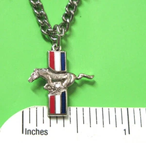 MUSTANG - necklace , pendant GIFT BOXED silver tone int. - Picture 1 of 4