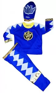NEW SZ 2-12 KIDS COSTUME RANGER BLUE BOYS DRESS UP PARTY CHILDREN SUPERHERO - Picture 1 of 2