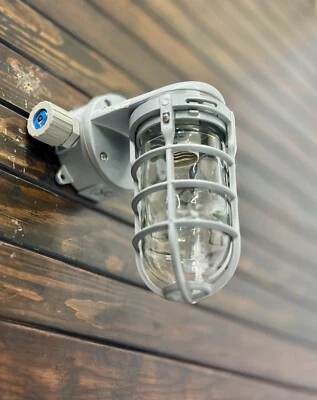 Vintage Lithonia Aluminum Exterior Wall Mount Lighting Fixture Old Metal China - Image 1 of 4