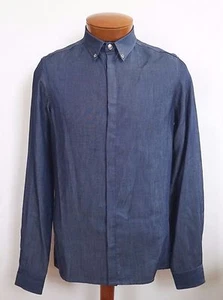 ποΈ Authentic VERSUS VERSACE Blue CHAMBRAY Shirt IT-44/M - Picture 1 of 6