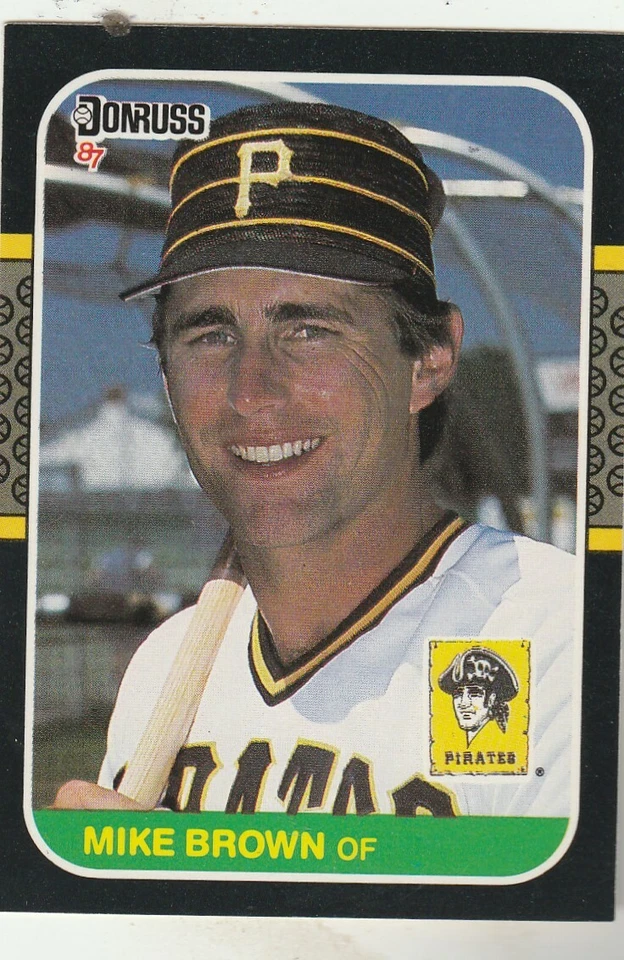 FREE SHIPPING-MINT-1987 Donruss Mike Brown #168 PIRATES PLUS BONUS CARDS - Image 1 of 1