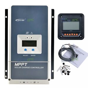 Epever 100A 80A 60A 50A Power MPPT Solar Controller 12V/24V/36V/48V & Meter MT50