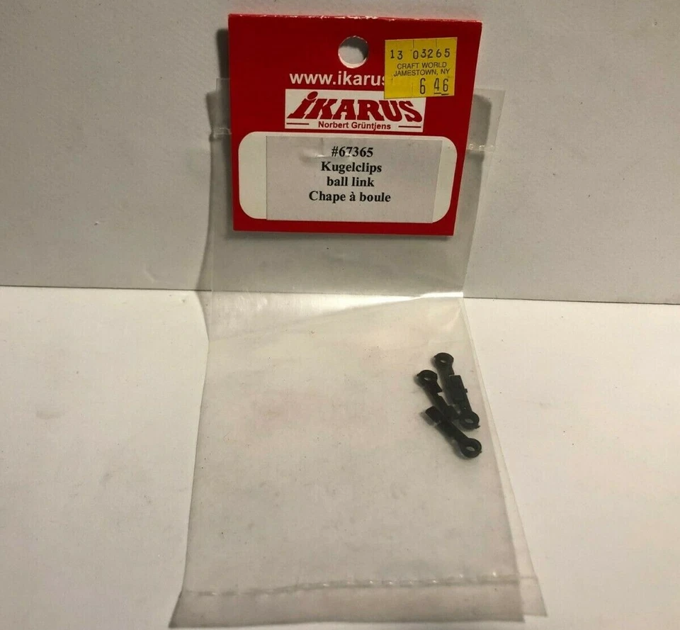 Ikarus 67365 Kugelclips Ball Links Rods for Heli NIP RC - Image 1 of 1