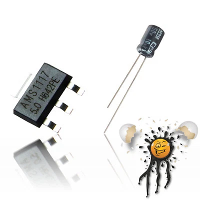 3 x AMS1117 Set (6 Teile) 1,2 1,5 1,8 2,5 3,3 5V adj. 1A Spannungsregler - Bild 1 von 3