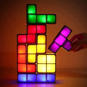 Stackable Tetris Style LED Light - 7 Colour 3D Tangram Light - Free Shipping - Picture 1 of 7
