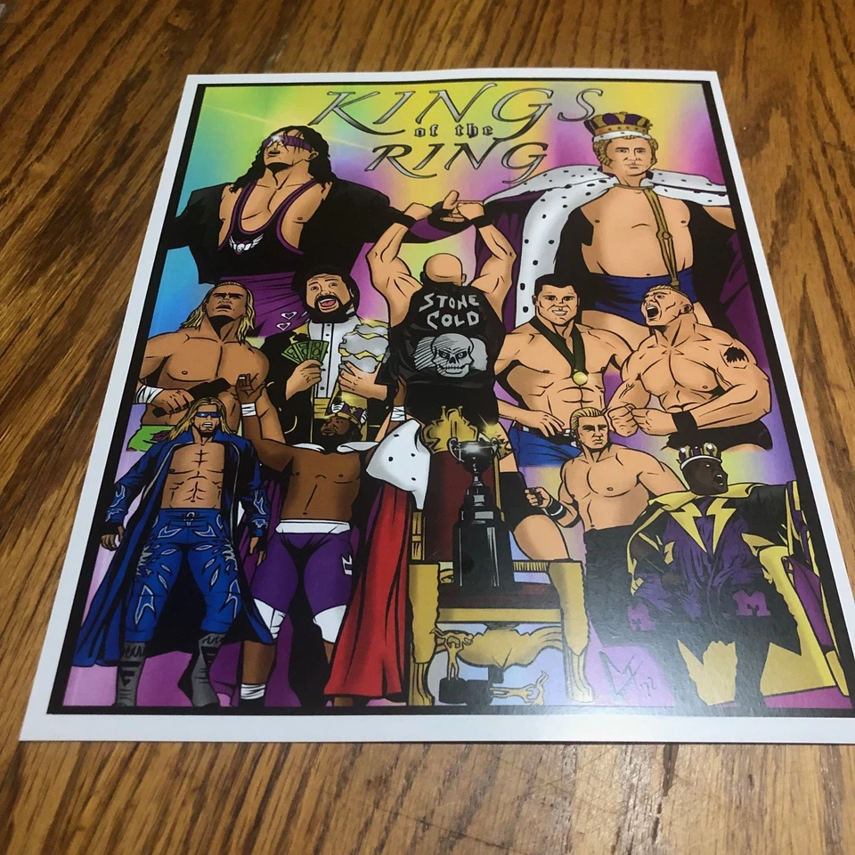Impresión artística de Reyes Rey del Anillo de Lucha 8x10 Foto 1 de 1