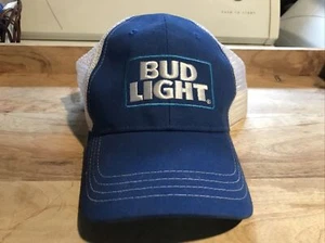BUD LIGHT LOGO MESH TRUCKER SNAPBACK HAT CAP ADJUSTABLE New!!! One Size Fitmost - Picture 1 of 3