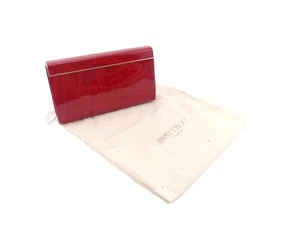 Jimmy Choo 'Cayla' Moire Red Patent Clutch Bag - Picture 1 of 12